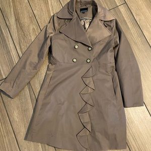 Cynthia Rowley brown double breasted jacket